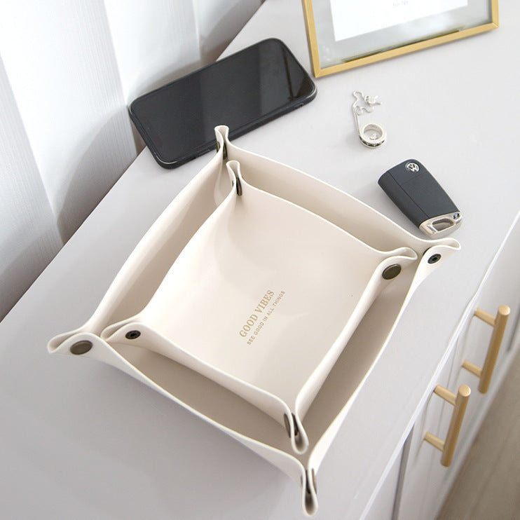 Leather Storage Box Storage Desktop Storage Box