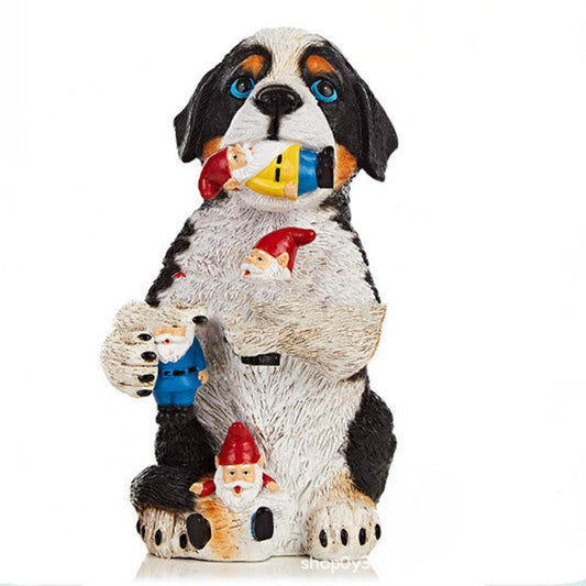 Cats Eat Dwarfs Statue Garden Ornament Art Resin Craft Landscaping Yard Sculptures Decoration For Home Garden