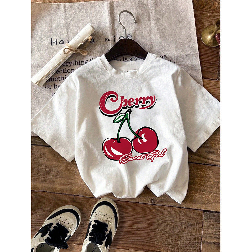 Children's Clothing Niche Cartoon Bear Printed Casual Short Sleeve