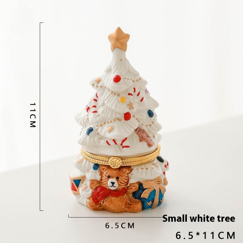 Vintage Cute Creative Ceramic Jewelry Storage Box