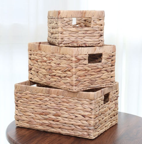 Braided Rattan Storage Basket Finishing Without Cover