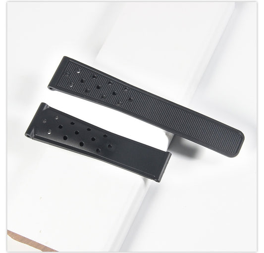 Racing Silicone Strap Folding Buckle Rubber Watch Chain