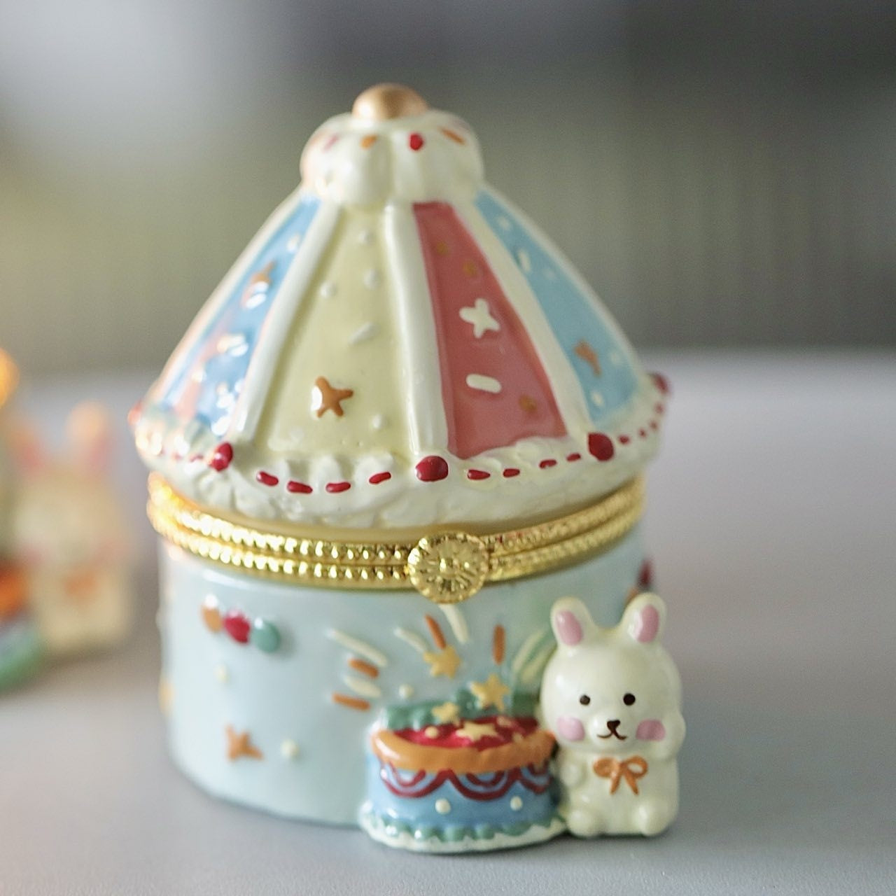 Vintage Cute Creative Ceramic Jewelry Storage Box