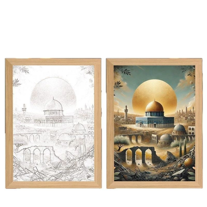 Cross Redemption Garden Sea Home Light Painting