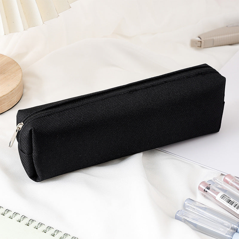 Simple Portable Stationery Case Monochrome Zipper Oxford Cloth Stationery Box