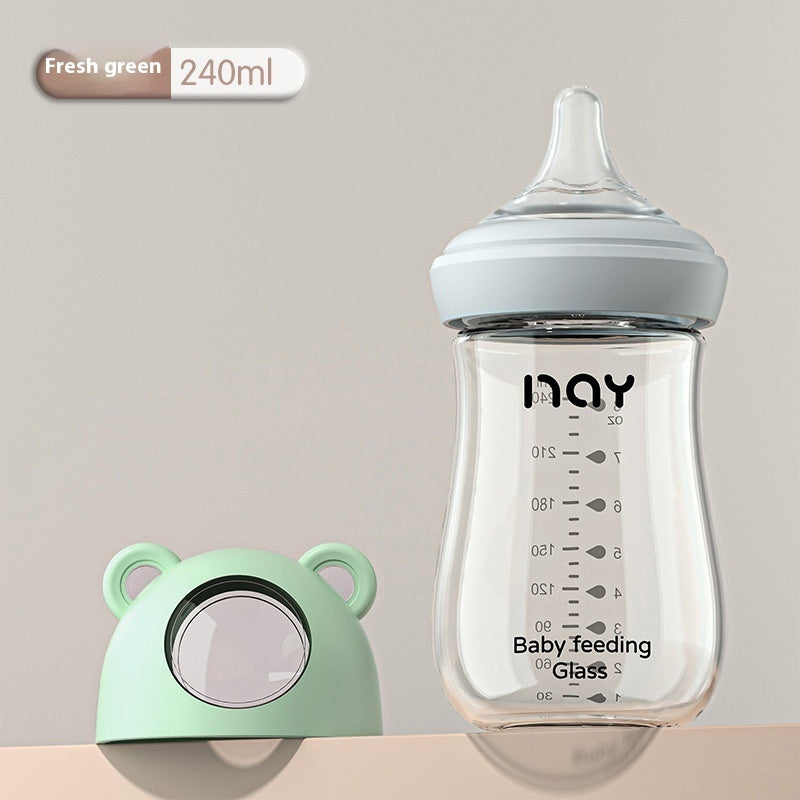 Fashion Newborn Infant Glass Feeding Bottle