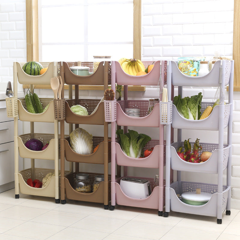 Fruit and vegetable shelf pot rack storage shelf