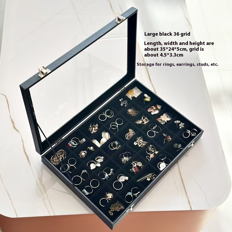 Black Jewelry Necklace Storage Display Box