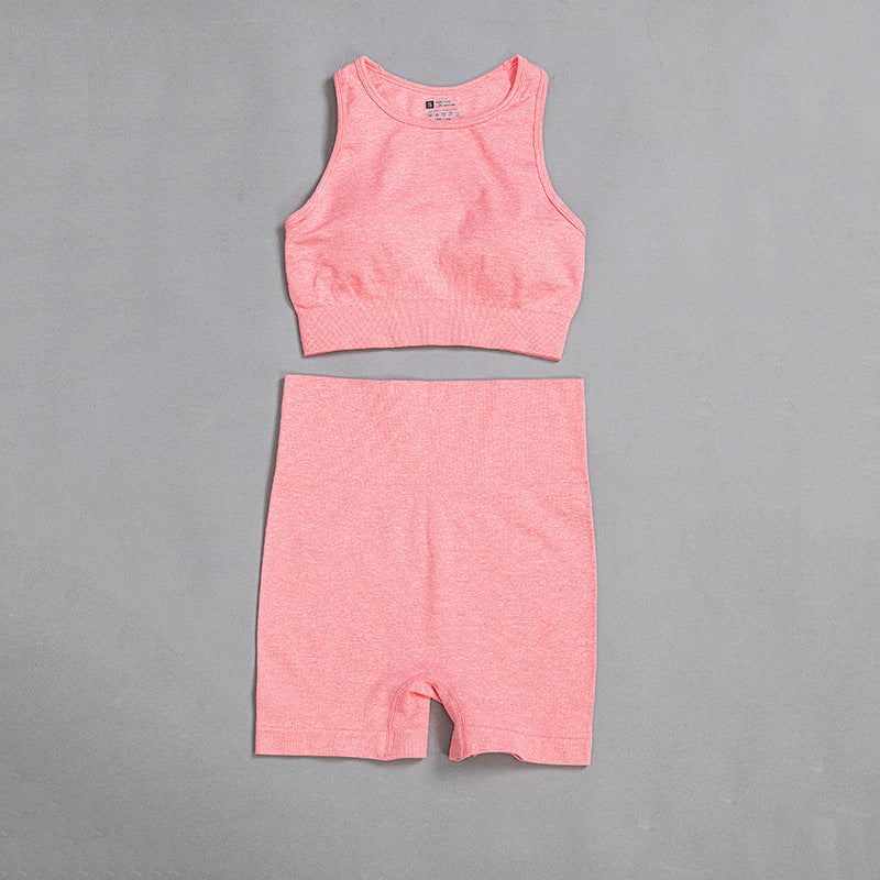 Ladies Yoga Wear Sports Bra Shorts Set