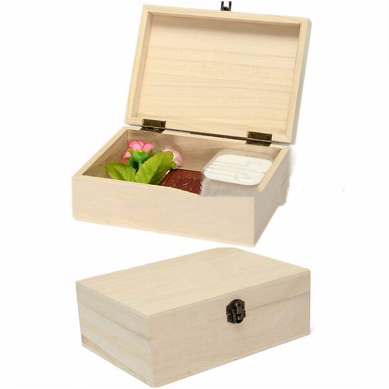 Primary Color Solid Wood Postcard Storage Box