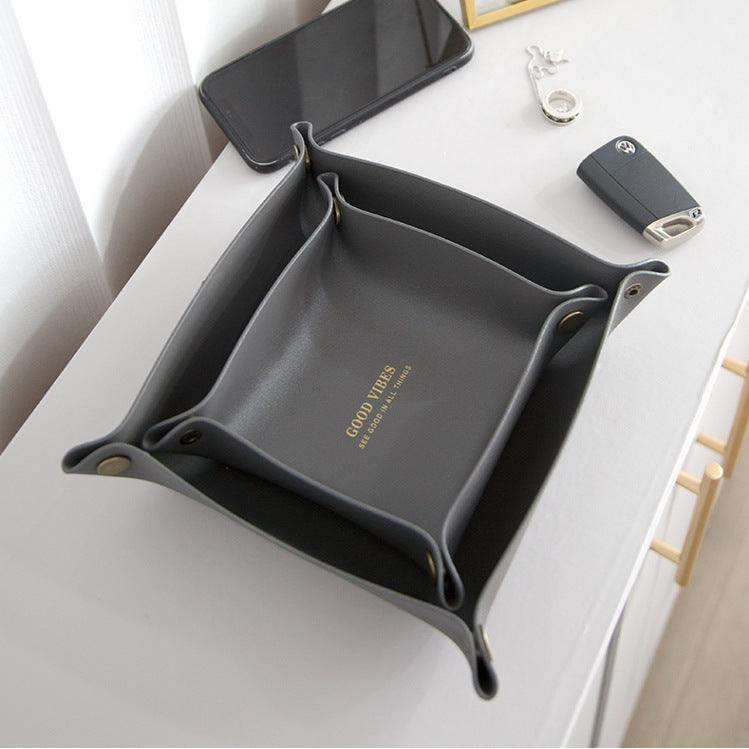 Leather Storage Box Storage Desktop Storage Box