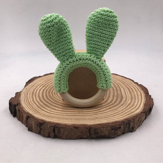 Baby Molars Teether Accessories Colorful Crochet Rabbit Ears Molars Bracelet Stall Toys