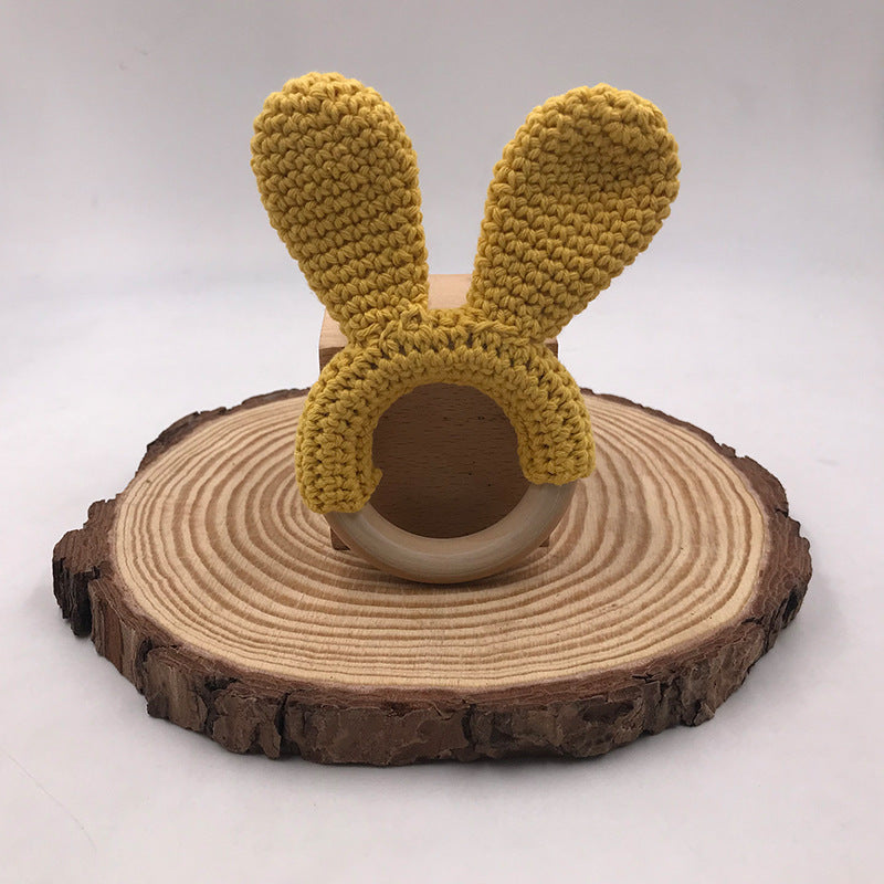 Baby Molars Teether Accessories Colorful Crochet Rabbit Ears Molars Bracelet Stall Toys