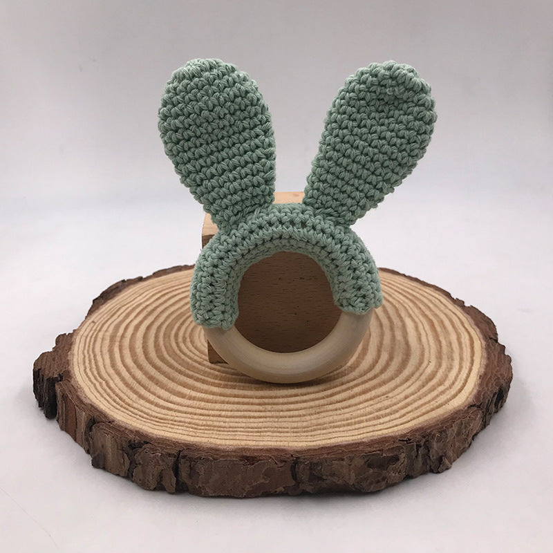 Baby Molars Teether Accessories Colorful Crochet Rabbit Ears Molars Bracelet Stall Toys