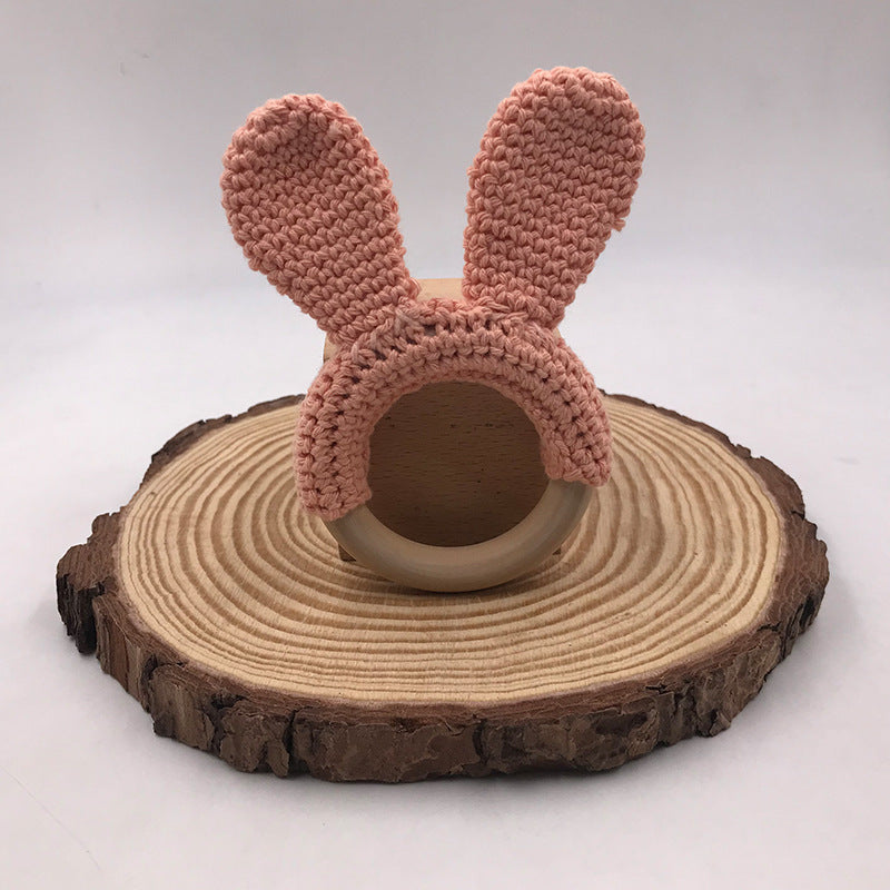 Baby Molars Teether Accessories Colorful Crochet Rabbit Ears Molars Bracelet Stall Toys
