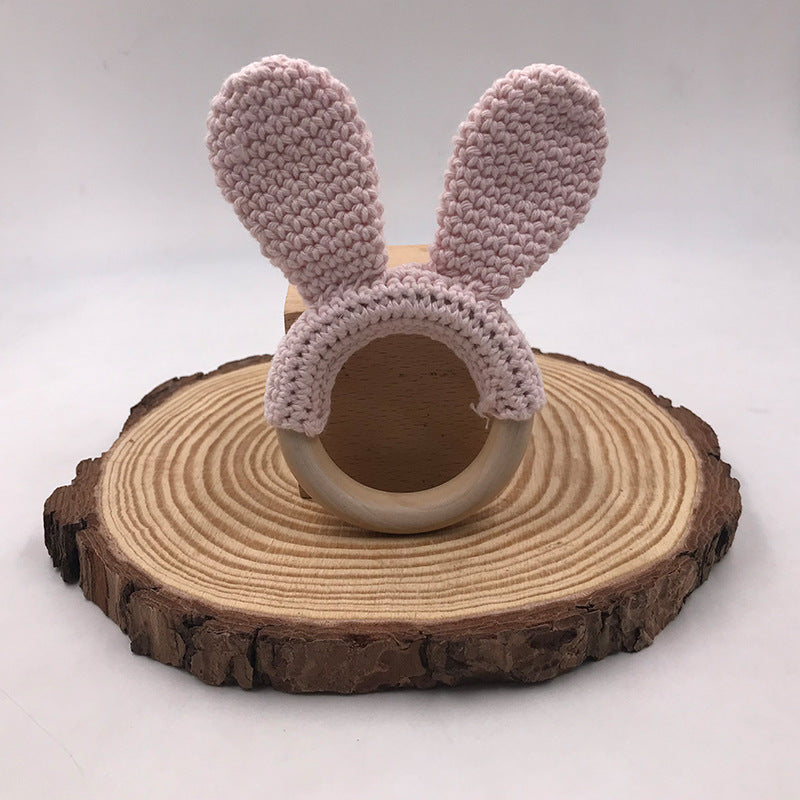 Baby Molars Teether Accessories Colorful Crochet Rabbit Ears Molars Bracelet Stall Toys