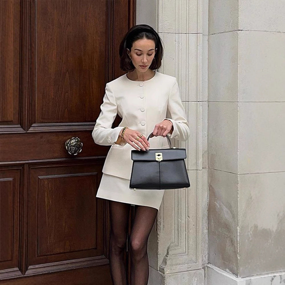 Women's Clothing Graceful Suit Jacket Mid-length Dress Set