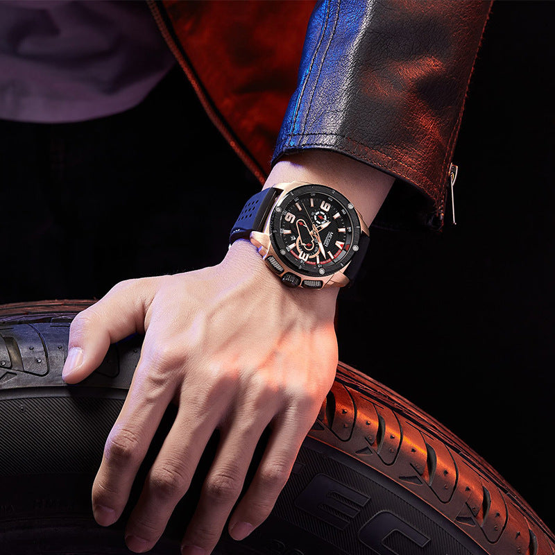 Sports Silicone Luminous Quartz Men's Watch