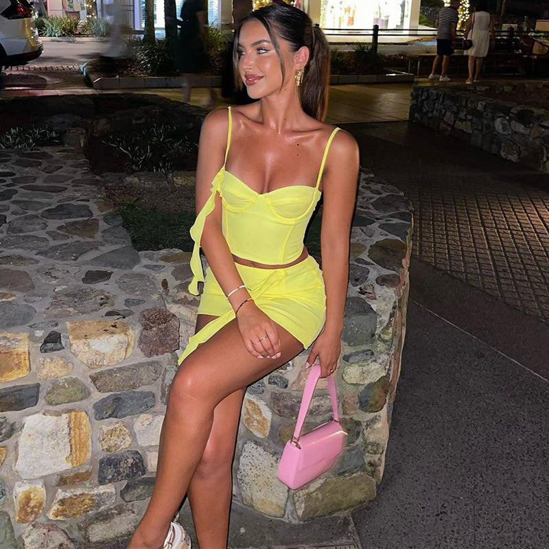 European And American Women's Clothing Solid Color Camisole Top