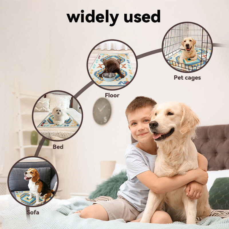 Pet Summer Cooling Ice Silk Pad Cool Feeling Ice Pad Pet Supplies