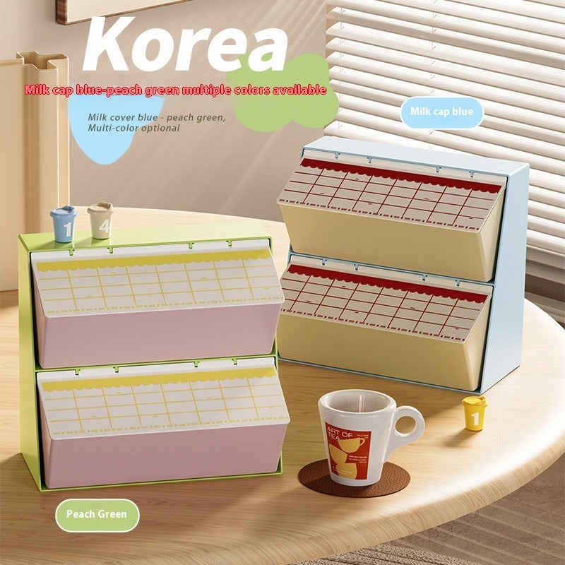 Dopamine Tea Bag Storage Box Desktop Finishing