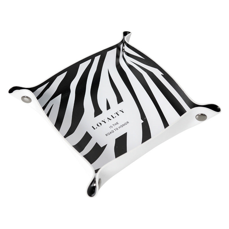 Leather Storage Tray Sundries Desktop Storage Cosmetic Storage Box Storage Box