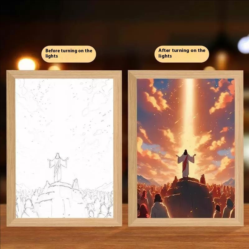 Cross Redemption Garden Sea Home Light Painting