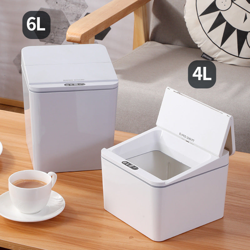 Intelligent induction electric trash bin storage box