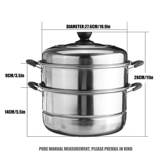 Stainless Steel Three-layer Thick Steamer Soup Steamer
