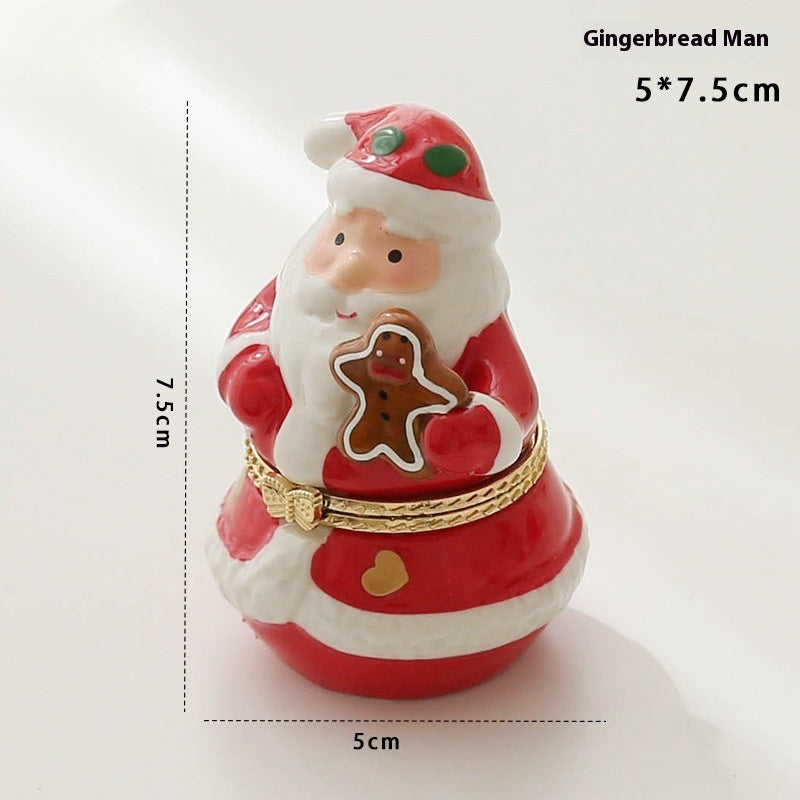 Vintage Cute Creative Ceramic Jewelry Storage Box