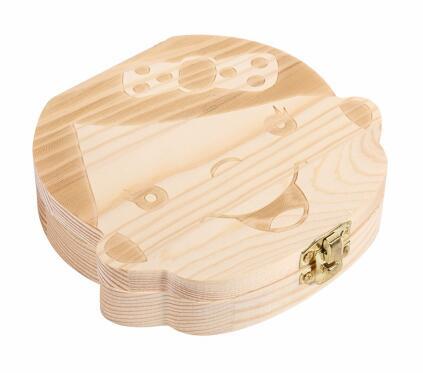 Wood Storage Box for Baby Kids Tooth Box Organizer