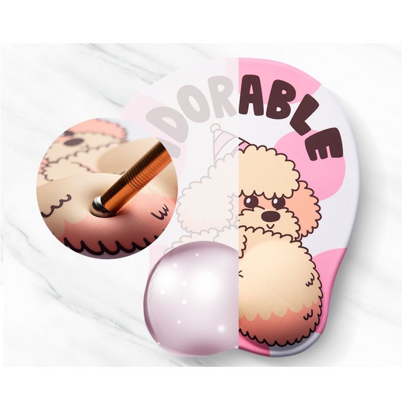 Creative cute simple corgi ass 3D mouse pad