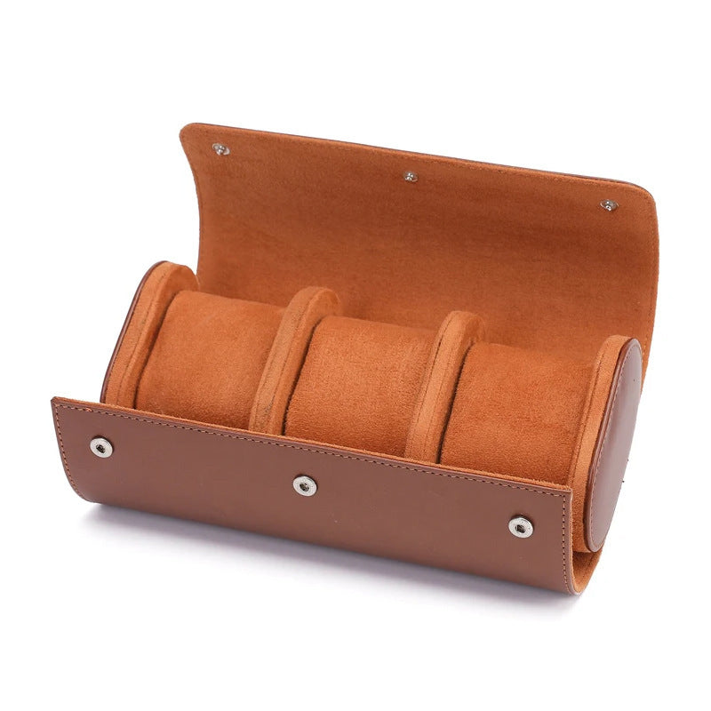 Brown Black Portable Watch Storage Box