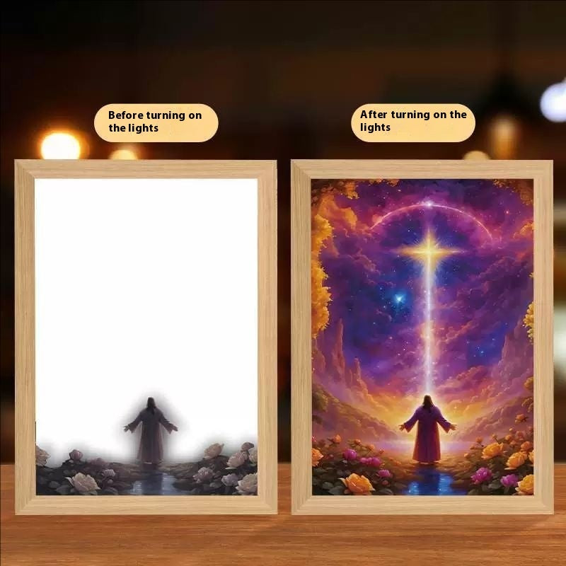 Cross Redemption Garden Sea Home Light Painting