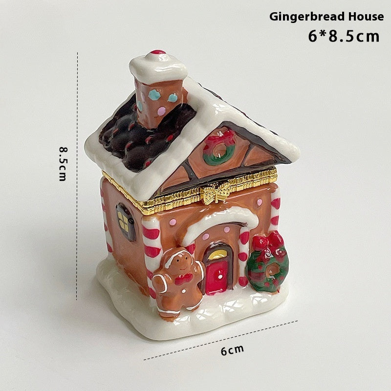 Vintage Cute Creative Ceramic Jewelry Storage Box