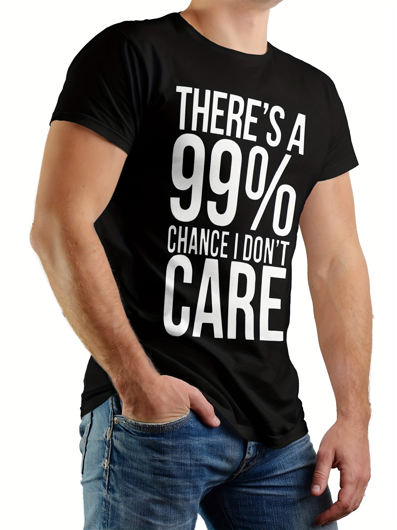 Men's Pattern Printed Short Sleeved T-shirt Top, Men's Clothing