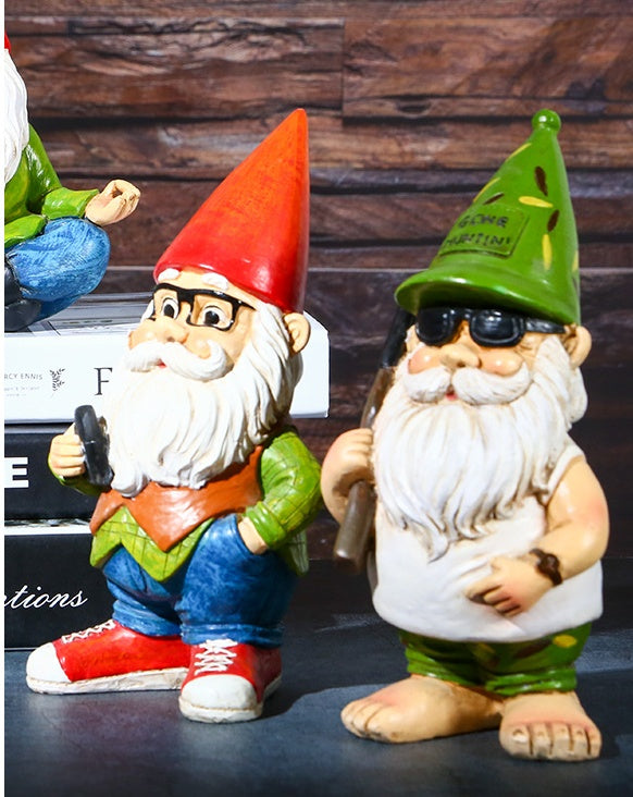 Garden Series Desktop Santa Claus Home Commemorative Painted Ornaments