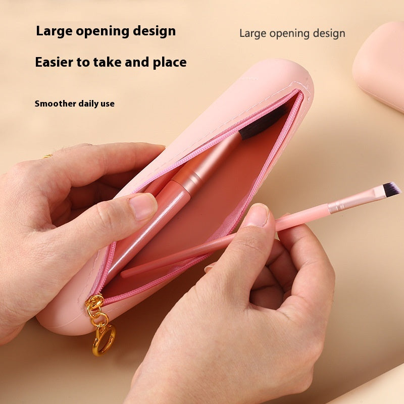 Silicone Makeup Brush Multifunctional Travel Zipper Storage Bag