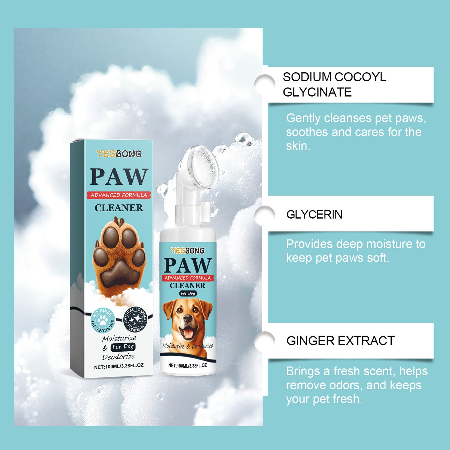 Dogs And Cats Paw Cleaner Care Moisturizing