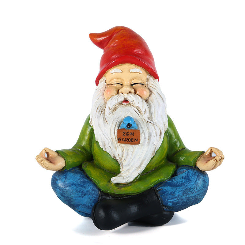 Garden Series Desktop Santa Claus Home Commemorative Painted Ornaments