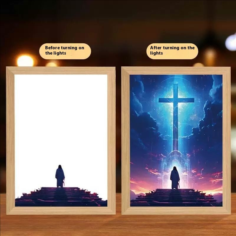 Cross Redemption Garden Sea Home Light Painting