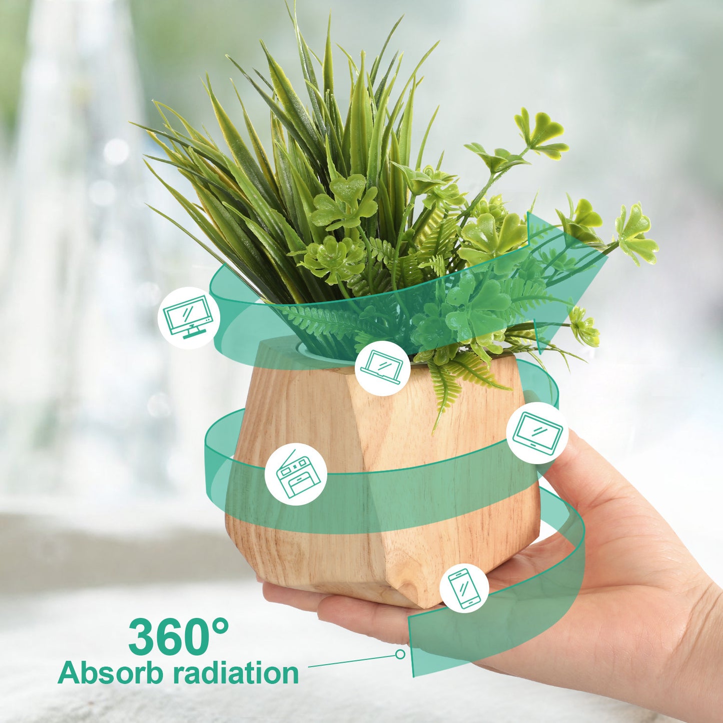 Simple Wooden Flowerpot Creative Home Garden