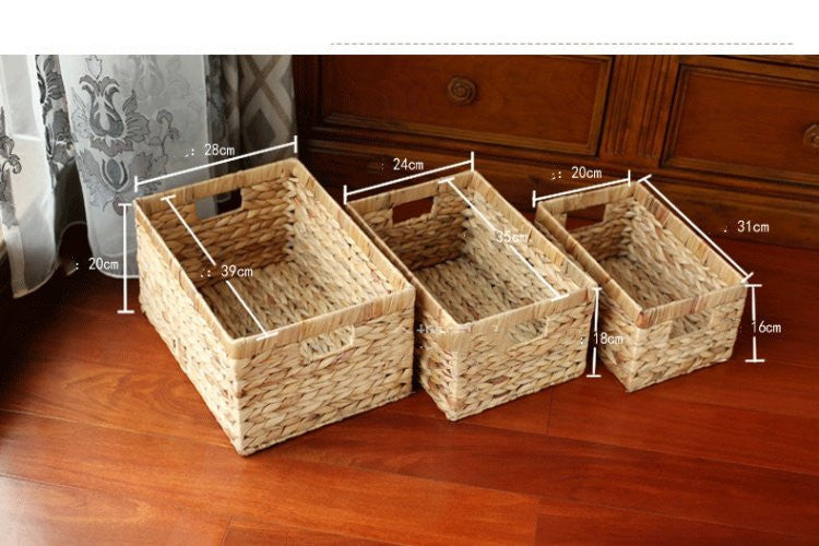 Braided Rattan Storage Basket Finishing Without Cover