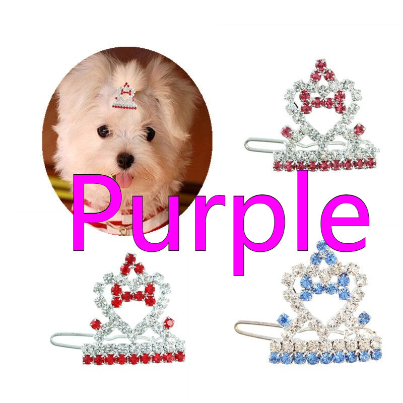 Crown Dogs And Cats Hairpin Ornament Pet