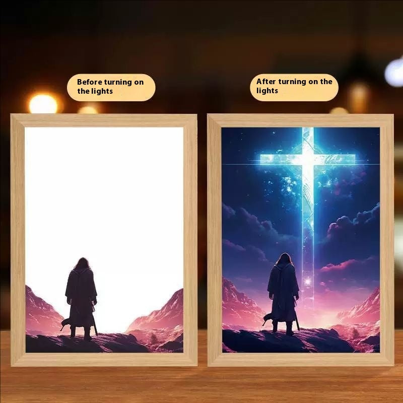 Cross Redemption Garden Sea Home Light Painting