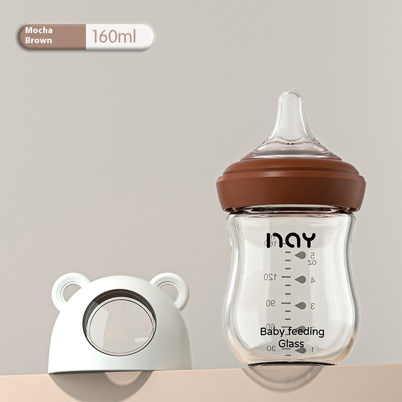 Fashion Newborn Infant Glass Feeding Bottle