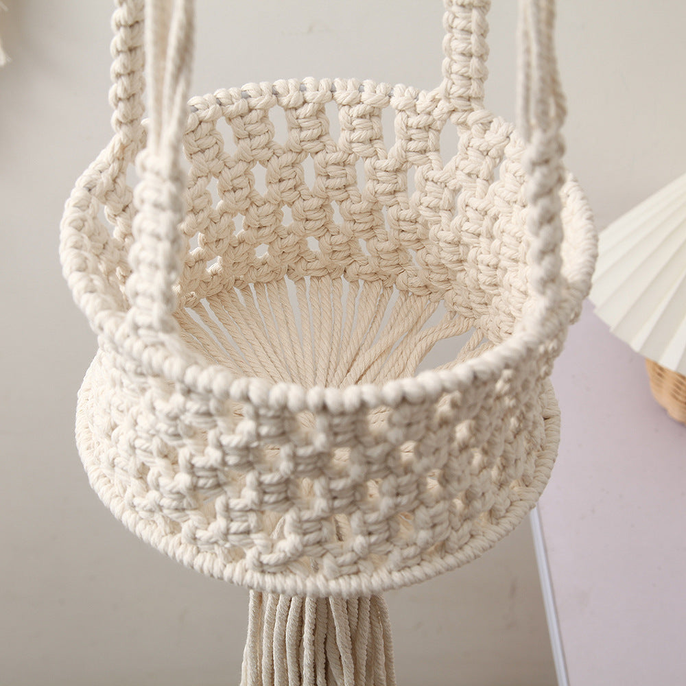 Home Garden Decoration Woven Flower Basket Potted Plant Charm