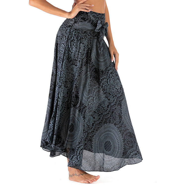 Ladies Fashion Two-Wear Swing Boho Skirt