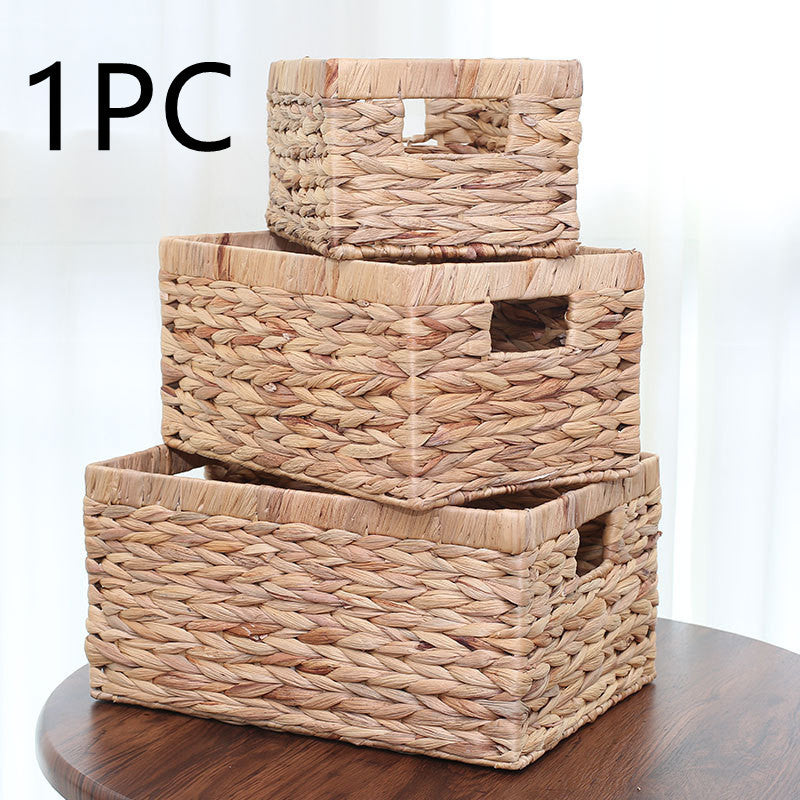 Braided Rattan Storage Basket Finishing Without Cover