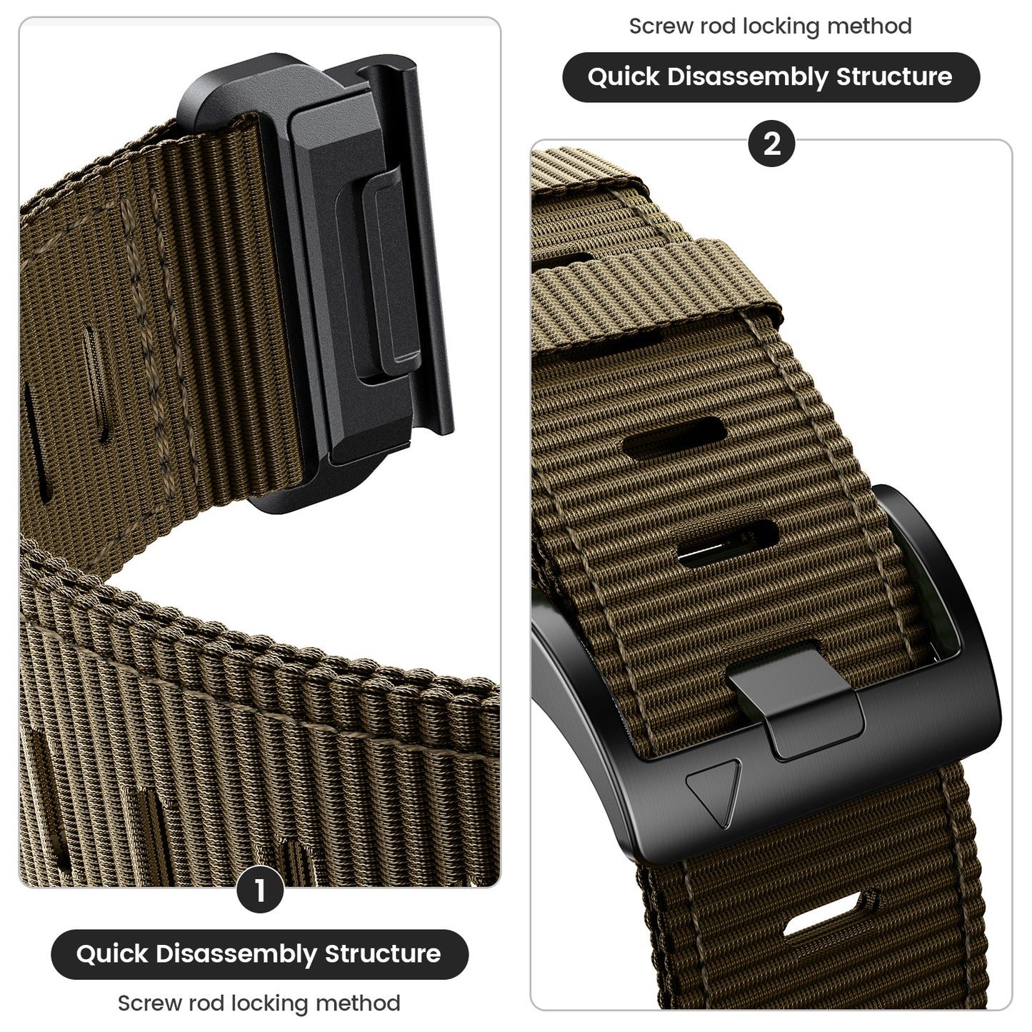 Quick Release Nylon Woven Watchband Accessories